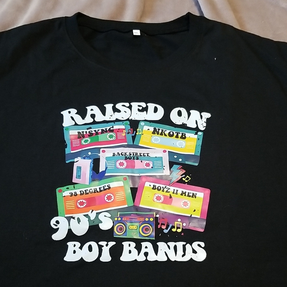 90's Boy Bands Ladies T-Shirt Size 8XL